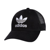 adidas Originals Men's Icon Trucker Structured Precurve Snapback Cap, Black/White/Grey, One Size